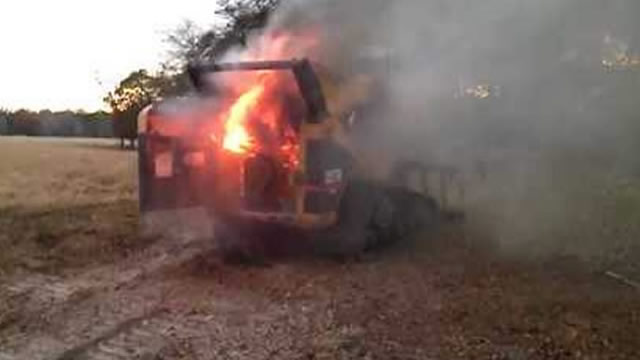 Skid Loader Fire Skid Loader Fire
